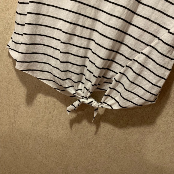 BP Nordstrom NWT White Black Stripes Tee Shirt - Picture 6 of 7
